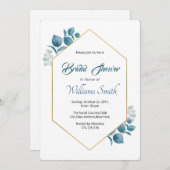 Invitation à la douche nuptiale florale (Devant / Derrière)