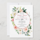 Invitation à la douche nuptiale florale (Devant)