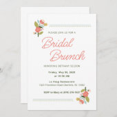 Invitation à la douche nuptiale florale (Devant / Derrière)