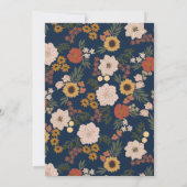 Invitation à la douche nuptiale florale antique (Dos)