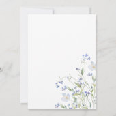 Invitation à la douche nuptiale Florale Bleue (Dos)
