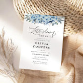 Invitation à la douche nuptiale Florale Boho bleu