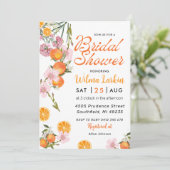 Invitation à la douche nuptiale florale Citrus (Debout devant)