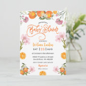 Invitation à la douche nuptiale florale Citrus (Debout devant)