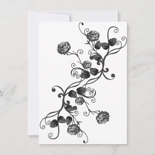 Invitation à la douche nuptiale florale classique (Dos)