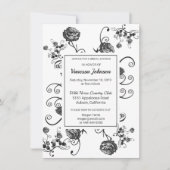 Invitation à la douche nuptiale florale classique (Devant)