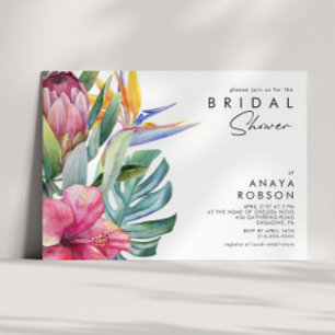 Invitation à la douche nuptiale florale colorée
