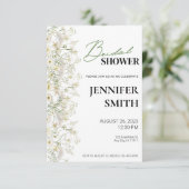 Invitation à la douche nuptiale florale Dainty - T (Debout devant)