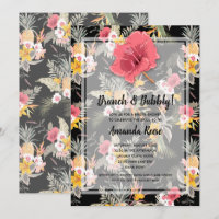 Invitation à la douche nuptiale florale d'ananas t