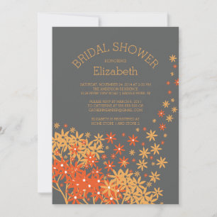 Invitation à la douche nuptiale florale d'automne