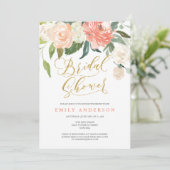 Invitation à la douche nuptiale florale de fleurs (Debout devant)