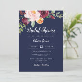 Invitation à la douche nuptiale florale de la mari (Debout devant)