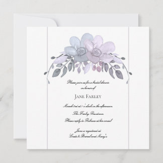 Invitation à la douche nuptiale florale d'hiver mo