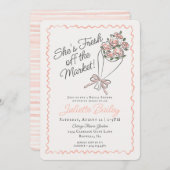 Invitation à la douche nuptiale florale du marché  (Devant / Derrière)