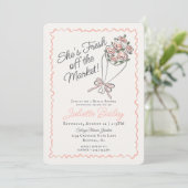 Invitation à la douche nuptiale florale du marché  (Debout devant)