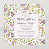 Invitation à la douche nuptiale florale du printem (Devant / Derrière)