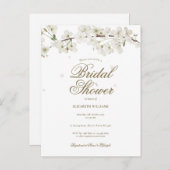 Invitation à la douche nuptiale florale en fleurs (Devant / Derrière)