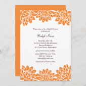 Invitation à la douche nuptiale florale et moderne (Devant / Derrière)