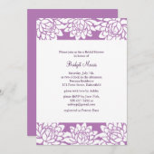 Invitation à la douche nuptiale florale et moderne (Devant / Derrière)