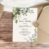 Invitation à la douche nuptiale florale Eucalyptus