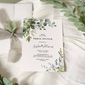 Invitation à la douche nuptiale florale Eucalyptus
