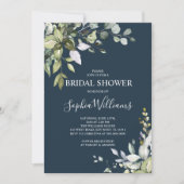 Invitation à la douche nuptiale florale Eucalyptus (Devant)