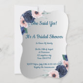 Invitation à la douche nuptiale florale, moderne, (Devant)