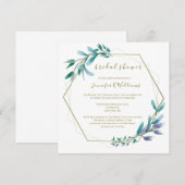 Invitation à la douche nuptiale Florale moderne (Devant / Derrière)