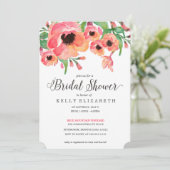 Invitation à la douche nuptiale FLORALE MODERNE (Debout devant)