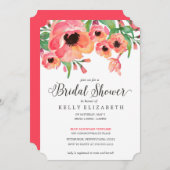 Invitation à la douche nuptiale FLORALE MODERNE (Devant / Derrière)