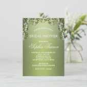 Invitation à la douche nuptiale Florale moderne (Debout devant)