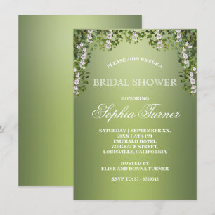 Invitation à la douche nuptiale Florale moderne