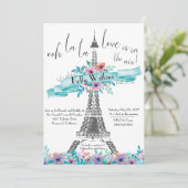 Invitation à la douche nuptiale florale - Paris (Debout devant)