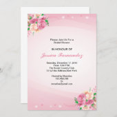 Invitation à la douche nuptiale florale vive (Devant / Derrière)