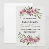 Invitation à la douche nuptiale floue (Devant / Derrière)