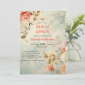 Invitation à la douche nuptiale floue (Debout devant)