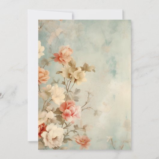 Invitation à la douche nuptiale floue (Dos)