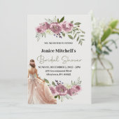 Invitation à la douche nuptiale floue (Debout devant)