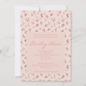 Invitation à la douche nuptiale floue et broche (Devant)