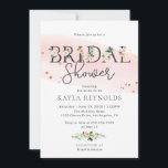 Invitation à la douche nuptiale flush<br><div class="desc">Aquarelle florale floue Douche nuptiale Invitation avec des fleurs d'aquarelle et des alphabets de verdure luxuriants,  placé sur un lave aquarelle,  décoré de points d'or et de texte gris foncé partout. Un invitation moderne et élégant pour les douches nuptiales,  parfait pour toutes les saisons !</div>
