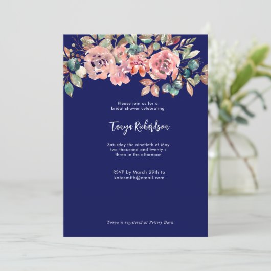 Invitation à la douche nuptiale flush (Debout devant)