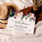 Invitation à la douche nuptiale flush & Navy Flora