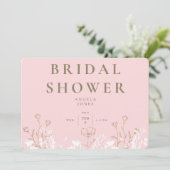 Invitation à la douche nuptiale flush White & Gold (Debout devant)