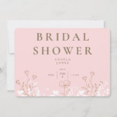 Invitation à la douche nuptiale flush White & Gold (Devant)