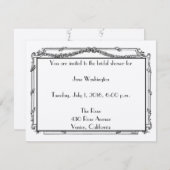 Invitation à la douche nuptiale française (Devant / Derrière)