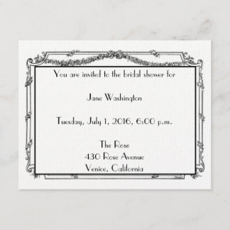 Invitation à la douche nuptiale française