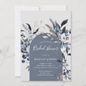 Invitation à la douche nuptiale Frosty Winter Flor (Devant)