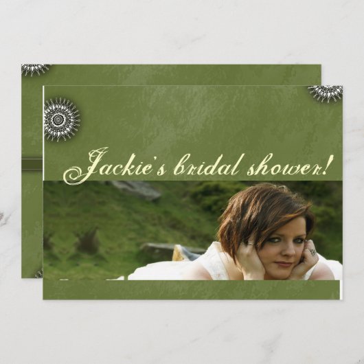 Invitation à la douche nuptiale Funk (Devant / Derrière)