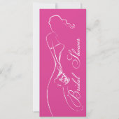 Invitation à la douche nuptiale Fuschia (Devant)