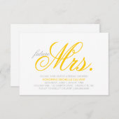 Invitation à la douche nuptiale| future Mme (Devant / Derrière)